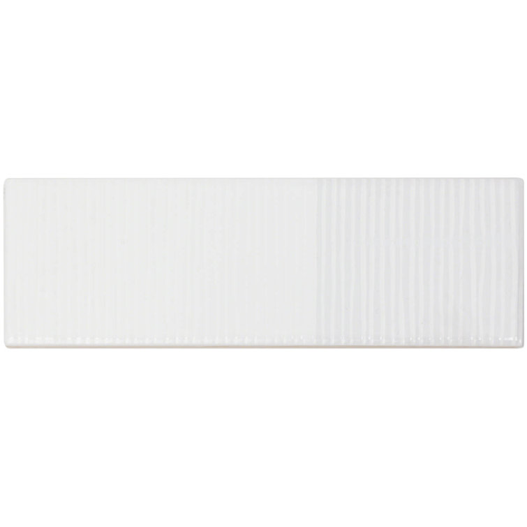 Archer White 2" x 8" Polished Ceramic Subway Wall Tile