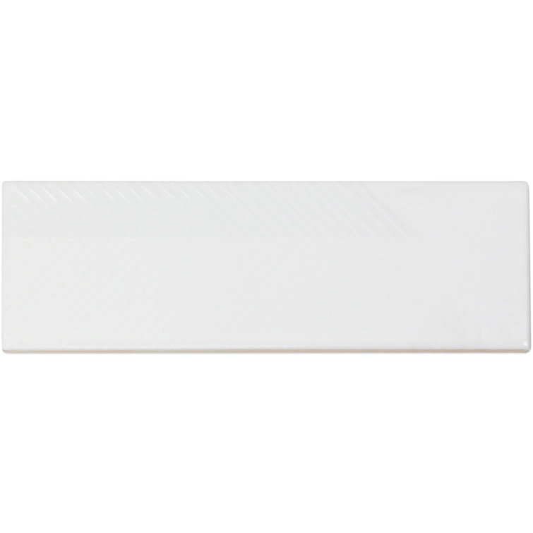 Archer White 2" x 8" Polished Ceramic Subway Wall Tile