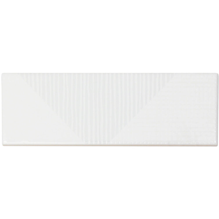 Archer White 2" x 8" Polished Ceramic Subway Wall Tile