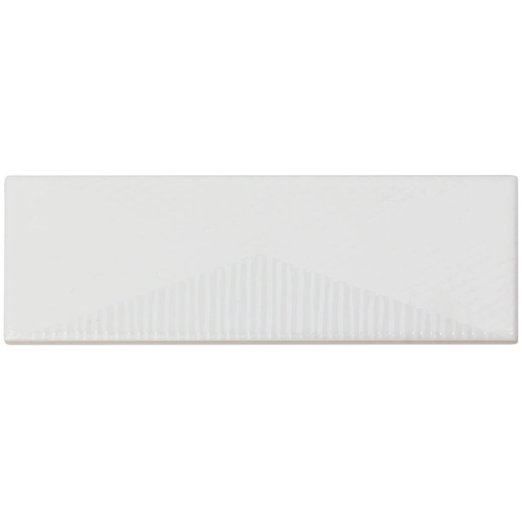 Archer White 2" x 8" Polished Ceramic Subway Wall Tile