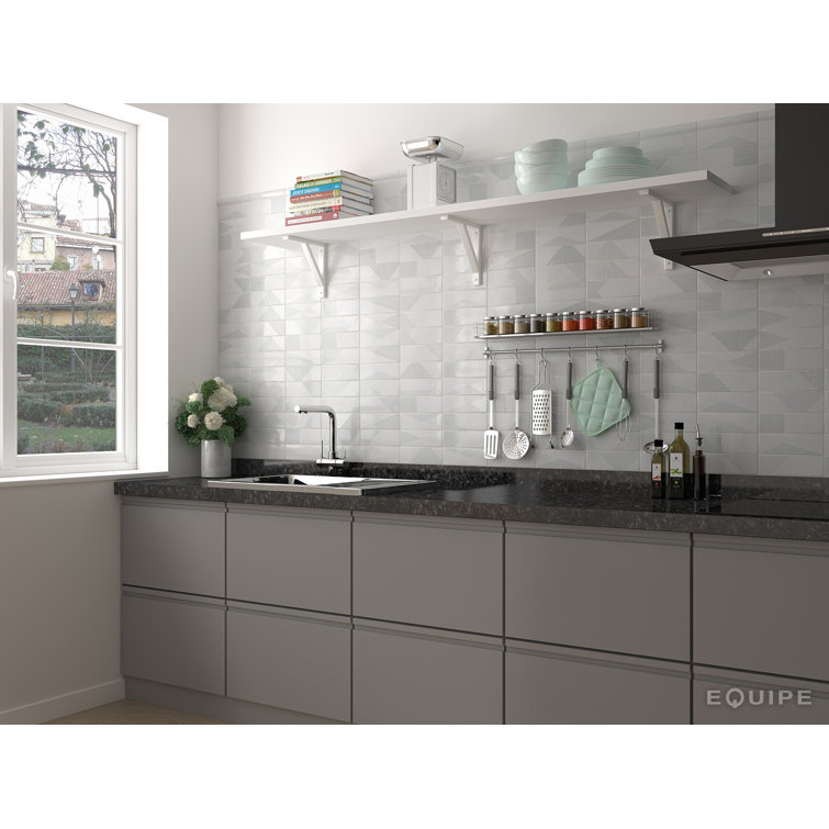 Archer White 2" x 8" Polished Ceramic Subway Wall Tile