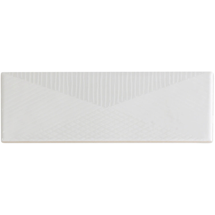 Archer White 2" x 8" Polished Ceramic Subway Wall Tile