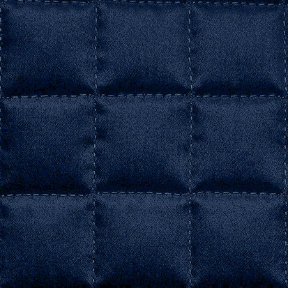 King Dark Blue Sateen Quilted Coverlet Set