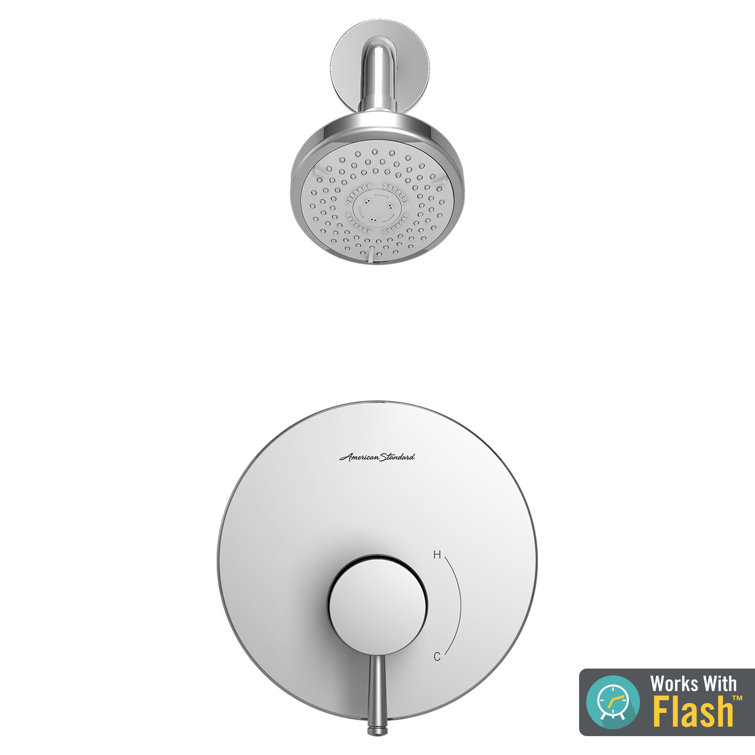 Polished Chrome Wall Mounted Rain Shower Kit