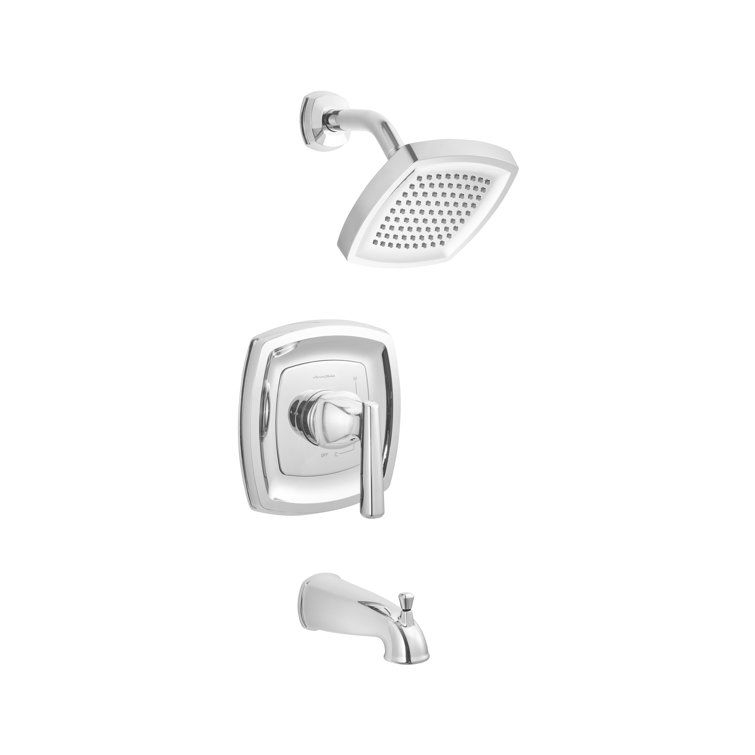 Edgemere Polished Chrome Tub and Shower Faucet Set