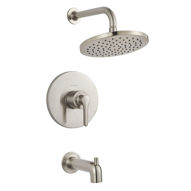 Brushed Nickel Wall Mounted Rain Shower Faucet Set