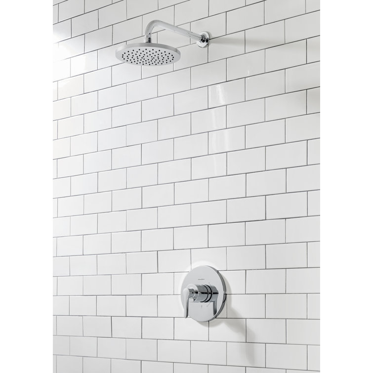 Chrome Wall Mounted Rain Shower Faucet Set