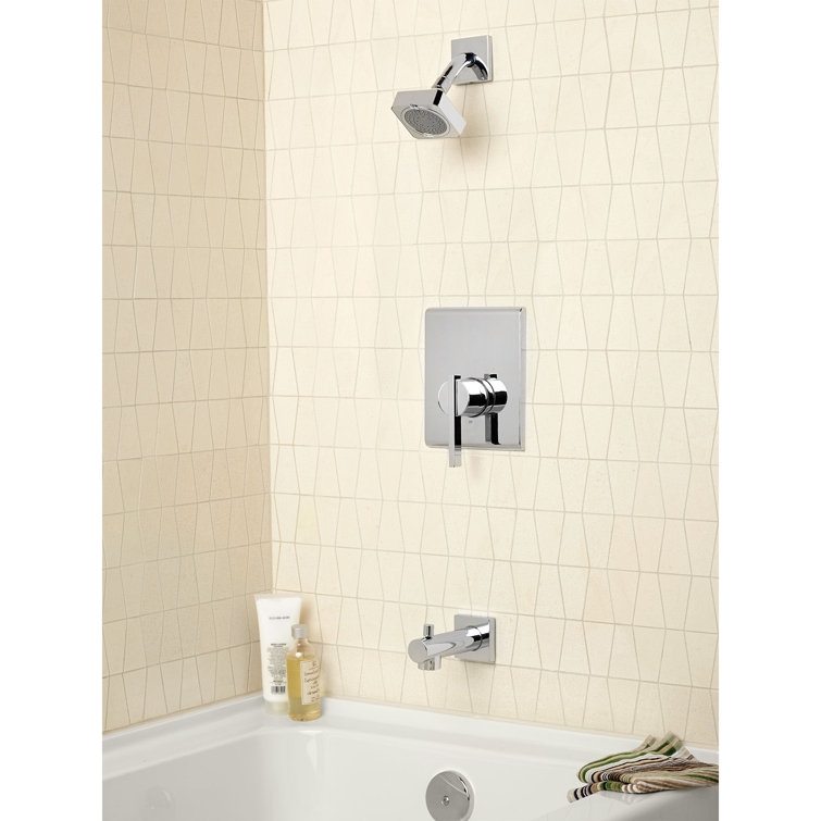 Polished Chrome Square Ceiling and Wall Mounted Shower Kit