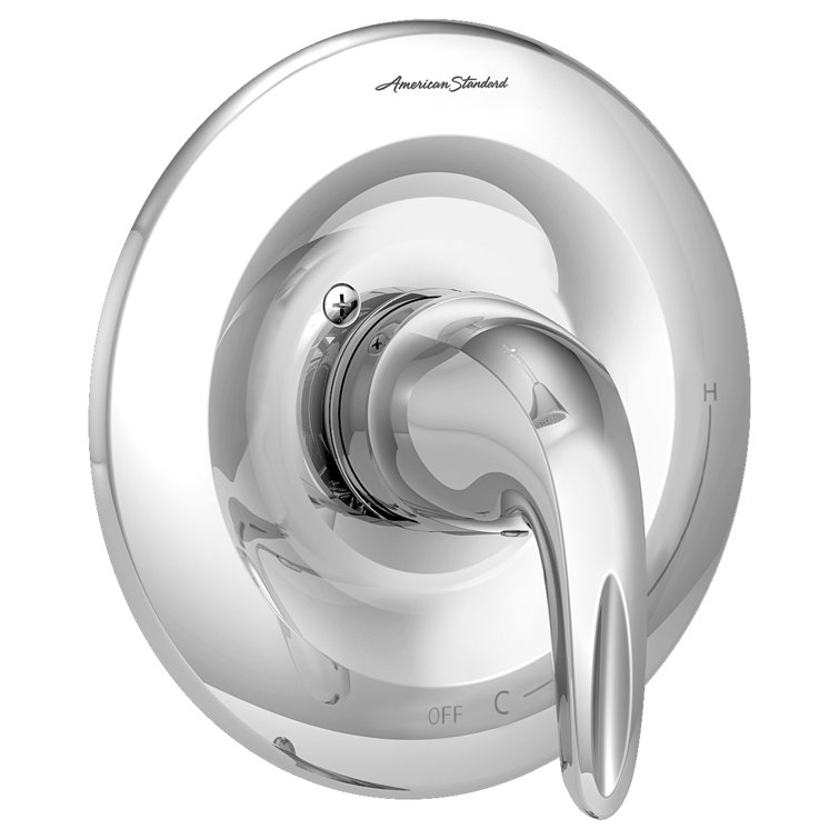 Polished Chrome Wall-Mounted Lever Valve Trim Kit