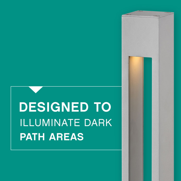 Titanium LED Outdoor Path Light with Etched Glass Lens