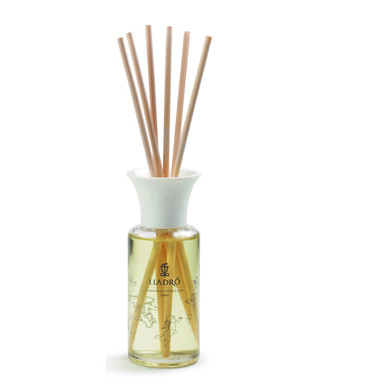 Heavenly Dreams Tropical Blossoms Reed Diffuser with Angelic Porcelain Crown