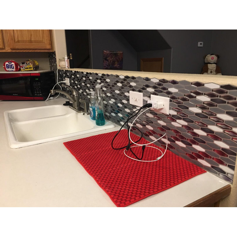 12'' x 12'' Multicolor PVC Peel and Stick Mosaic Tile