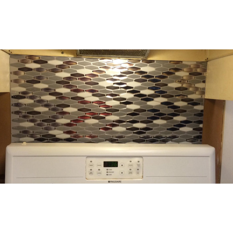 12'' x 12'' Multicolor PVC Peel and Stick Mosaic Tile