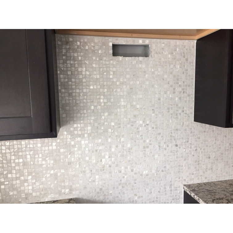 12" x 12" White Mother of Pearl Mosaic Tile