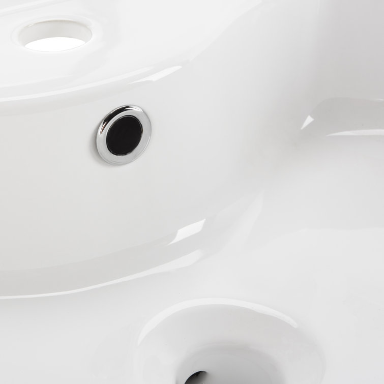 Elegant Brook White Ceramic Above-Counter Vessel Sink