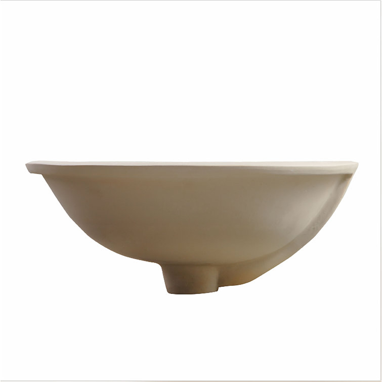 Nerida White Ceramic Round Undermount Bathroom Sink