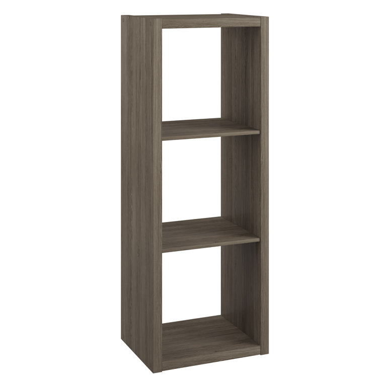 Graphite Gray 44" Wood 3-Cube Storage Organizer