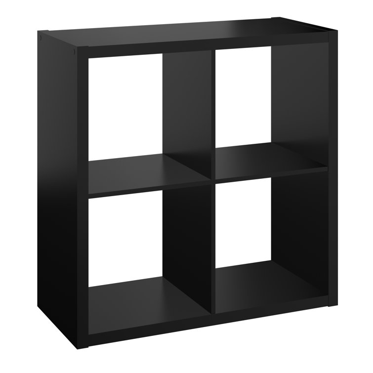 Black 4-Cube Open Back Storage Organizer