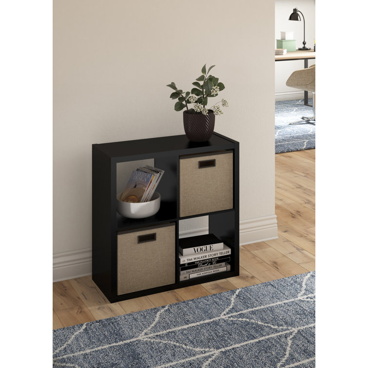 Black 4-Cube Open Back Storage Organizer