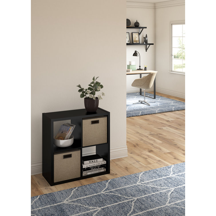 Black 4-Cube Open Back Storage Organizer