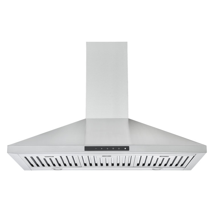 Ancona 36" Stainless Steel Convertible Wall Mount Range Hood with LED Lights