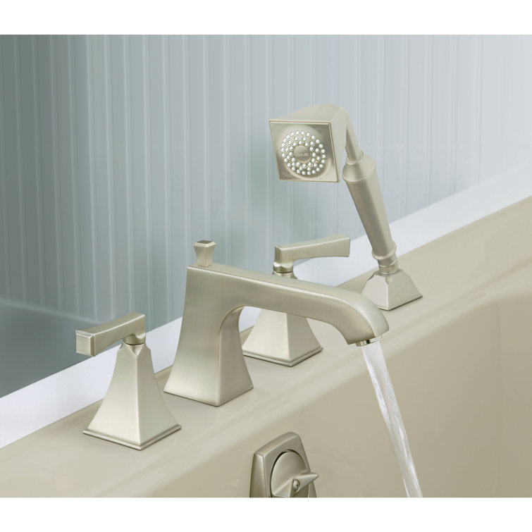 Memoirs Brushed Nickel Double Handle Deck-Mount Bath Faucet