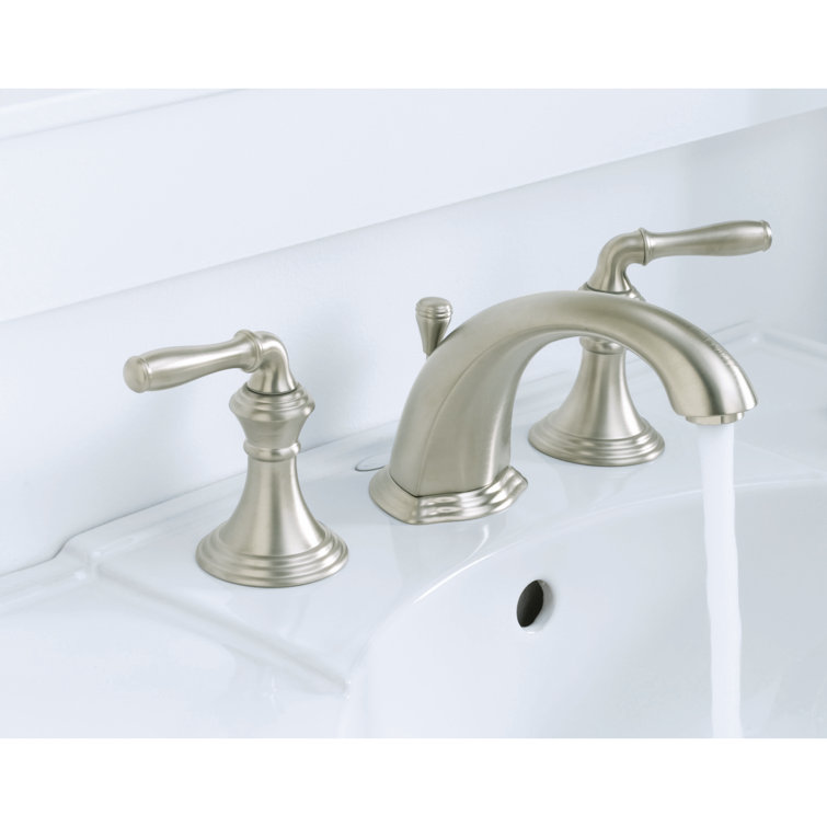 Devonshire Elegance Brushed Nickel 8" Widespread Bathroom Faucet