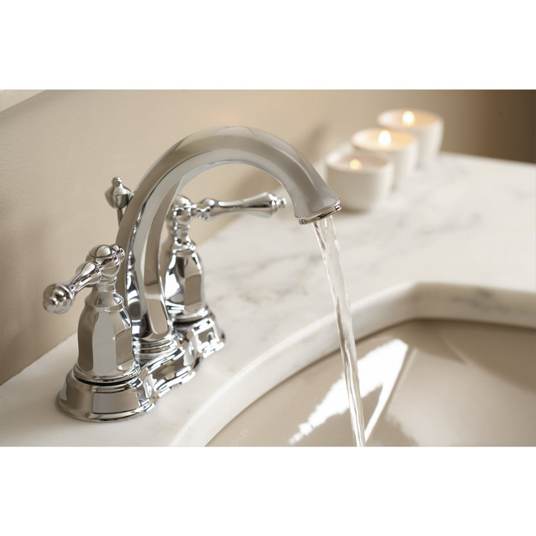 Kelston Polished Chrome Centerset Faucet with Drain Assembly