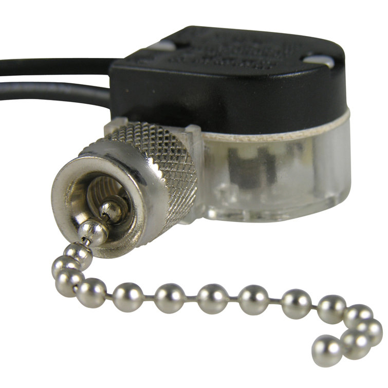 Nickel Plated Brass Pull Chain Switch with Multi-color Finish