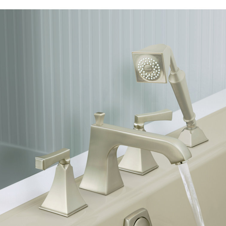 Memoirs Brushed Nickel Double Handle Deck-Mount Bath Faucet