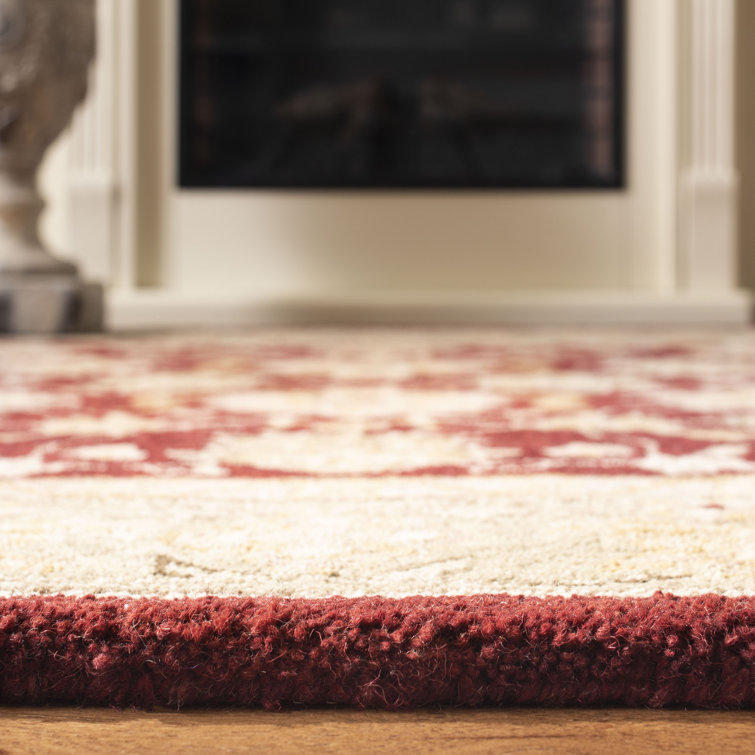 Anatolia Luxe Hand-Tufted Wool Red/Moss Square Area Rug