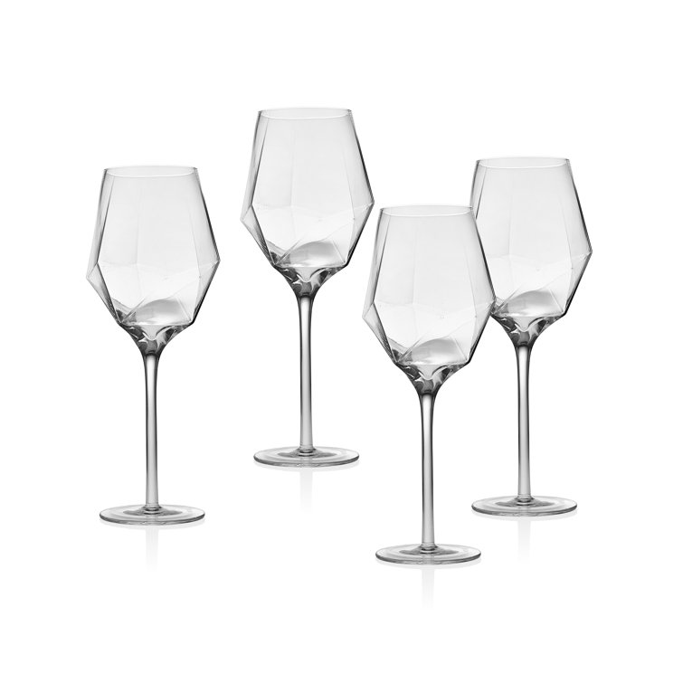 Isla 23oz Clear Crystal Red Wine Goblet Set