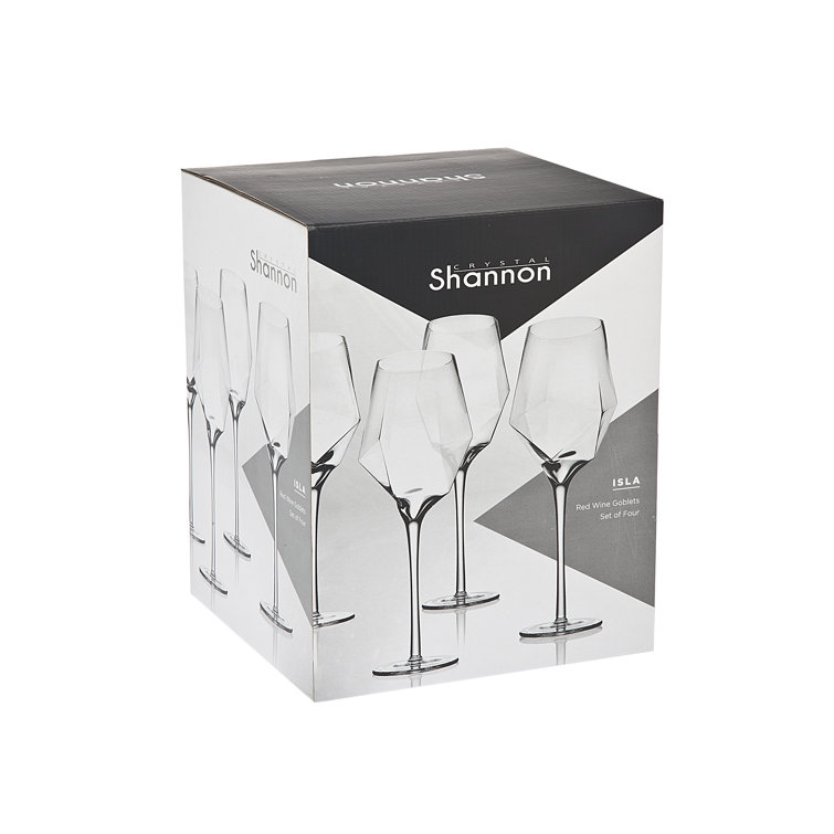 Isla 23oz Clear Crystal Red Wine Goblet Set