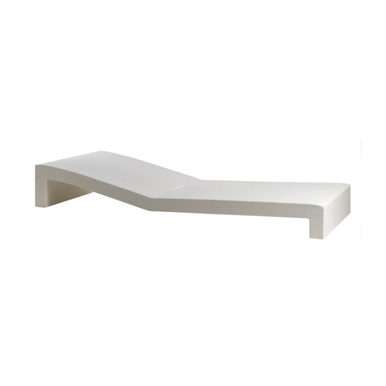 White Polyethylene Resin Indoor/Outdoor Chaise Lounger