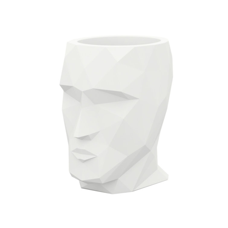 Teresa Sapey's Adan White Matte Polyethylene Statue Planter