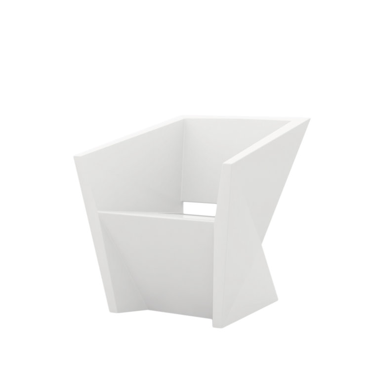 Faz Modern White Outdoor Dining Armchair with Cushion