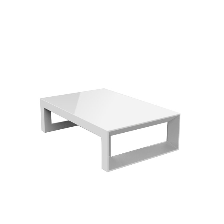 White Matte Polyethylene Modern Coffee Table