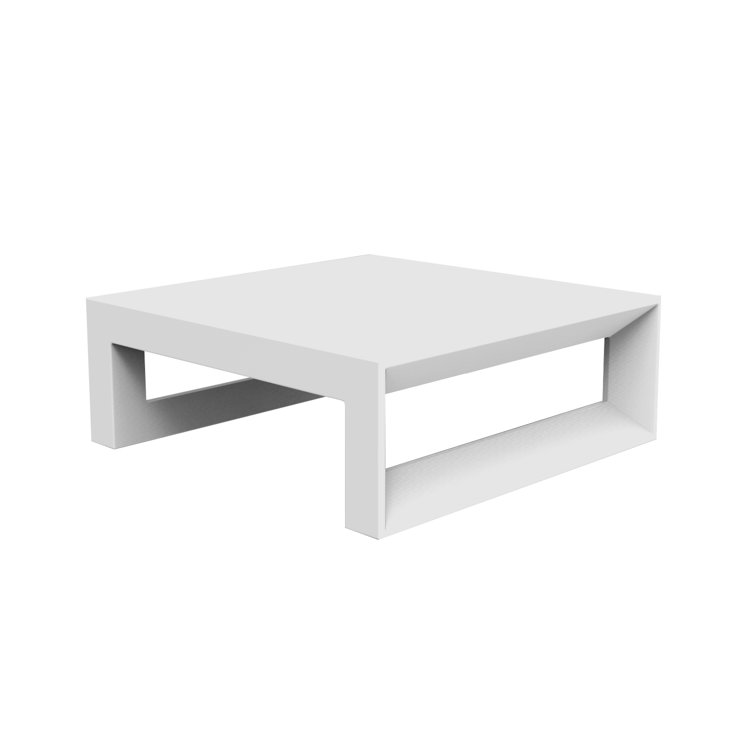 White Matte Polyethylene Modern Coffee Table