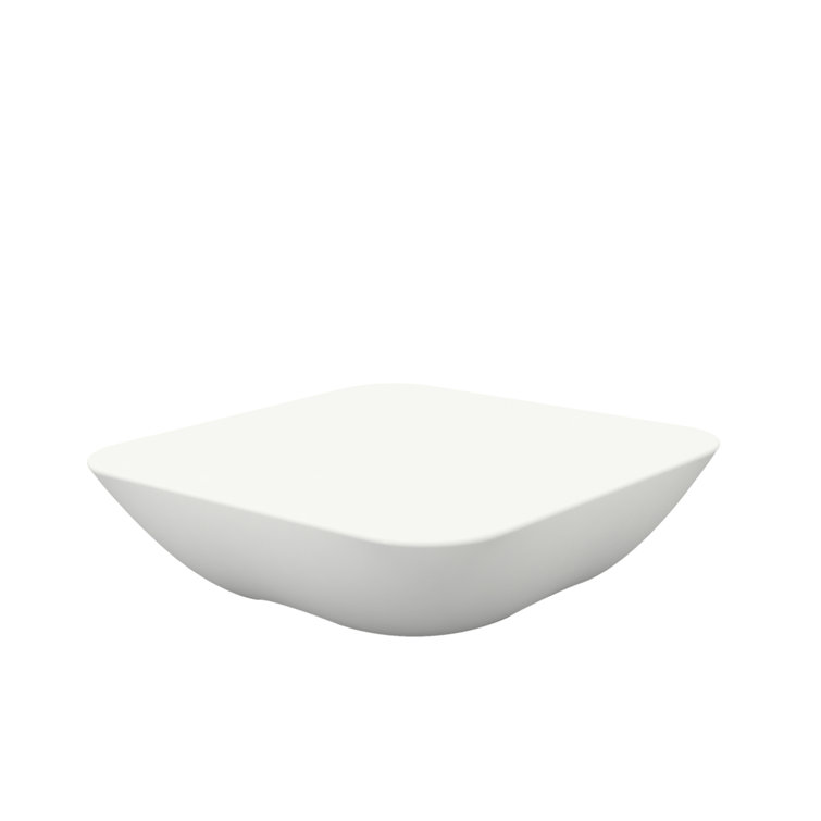 Pillow 26.25'' White Acrylic Outdoor Coffee Table