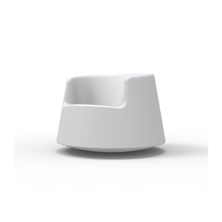 White Polyethylene Modern Rocking Chair with Arms