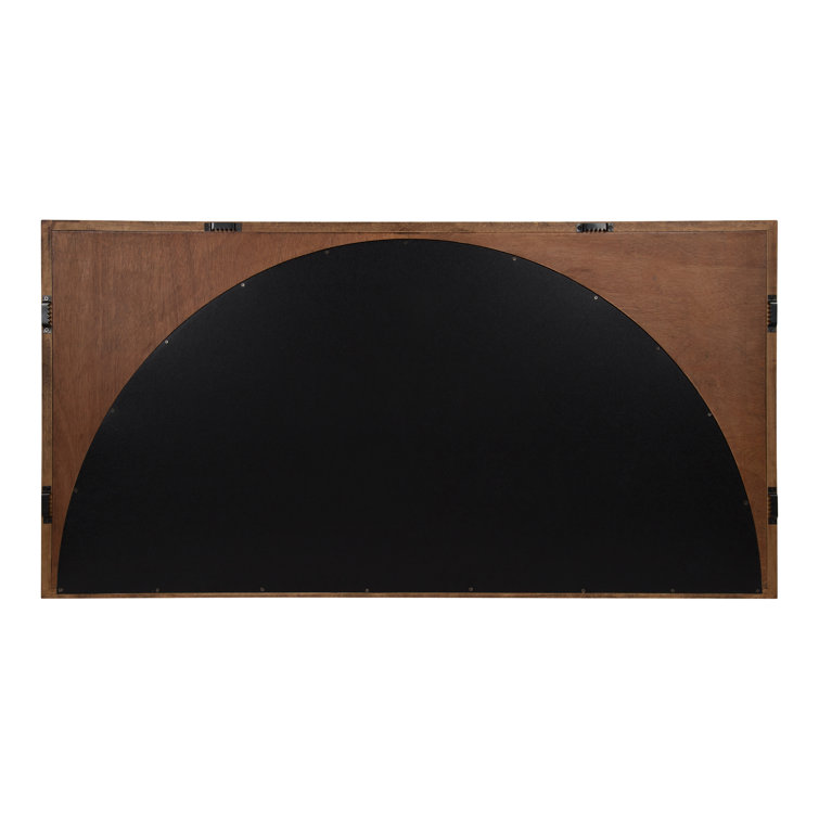 Andover Light Brown Solid Wood Full-Length Arch Mirror
