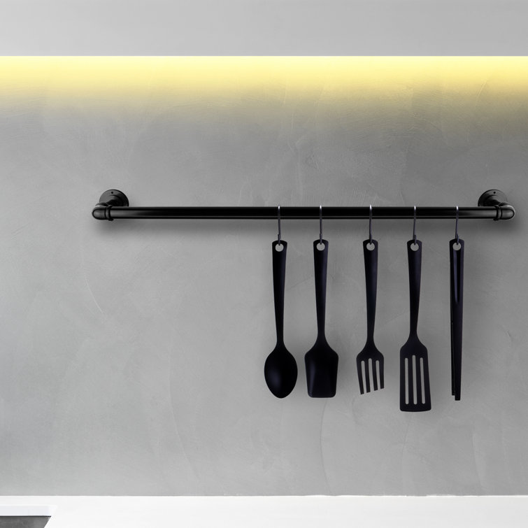 24-Inch Antique Bronze Industrial Wall Mounted Towel Bar