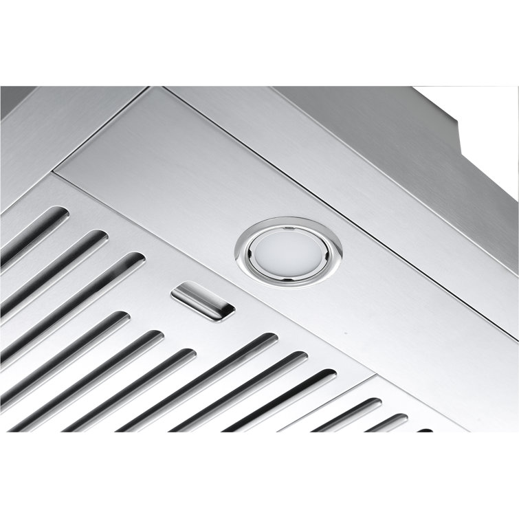 Ancona 30" Stainless Steel Convertible Wall Mount Range Hood with LED Night Light