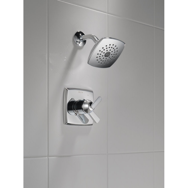 Modern Chrome Dual-Handle Wall-Mounted Shower Faucet Set