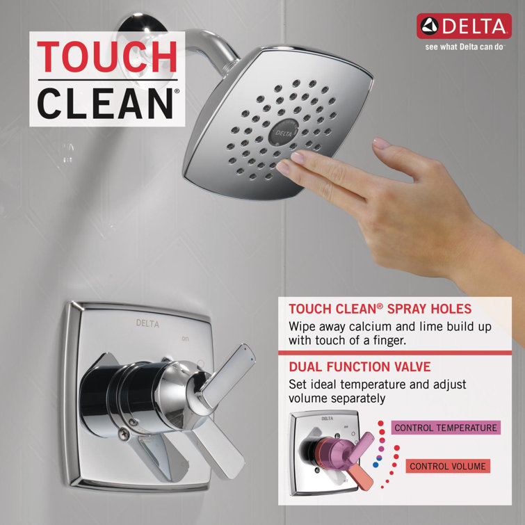 Modern Chrome Dual-Handle Wall-Mounted Shower Faucet Set
