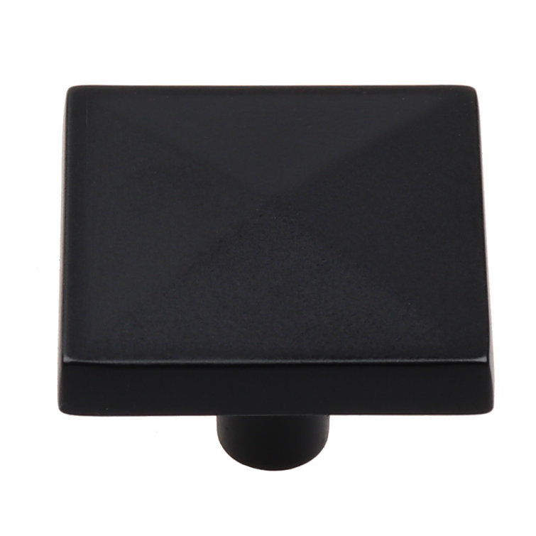 Matte Black Square Cabinet Knobs with Mounting Hardware, Pack of 10