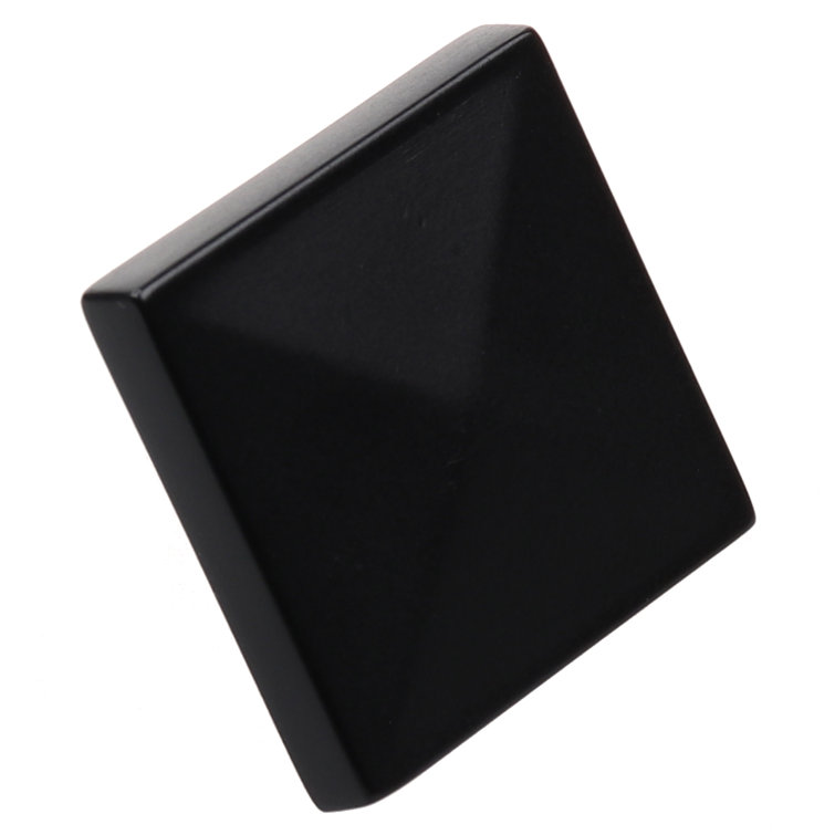 Matte Black Square Cabinet Knobs with Mounting Hardware, Pack of 10