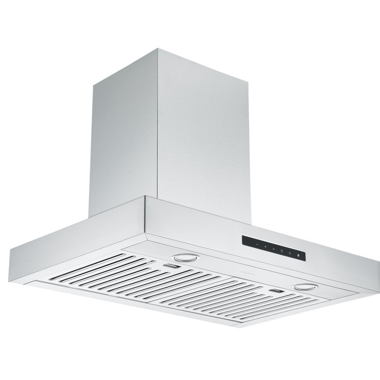 Ancona 30" Stainless Steel Convertible Wall Mount Range Hood with LED Night Light