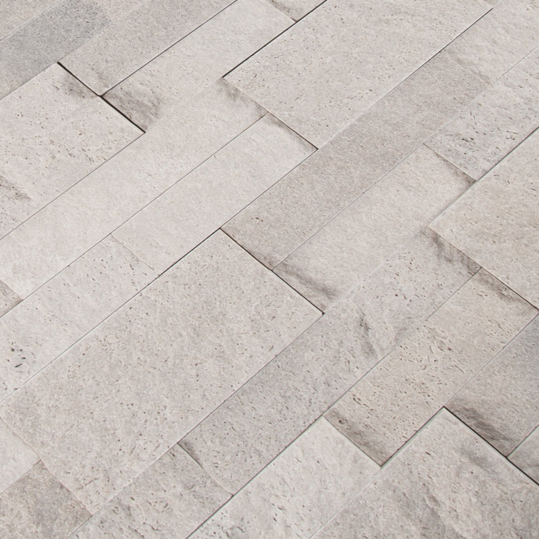 Iceland Gray 6'' x 24'' Natural Stone Stacked Wall Tile