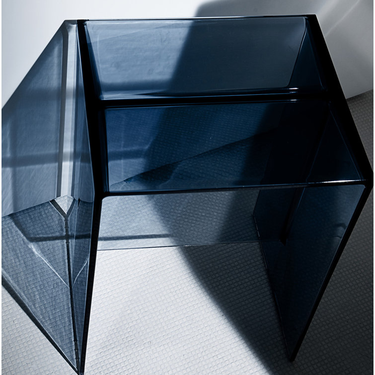 Blue Sunset Acrylic Rectangular Side Table